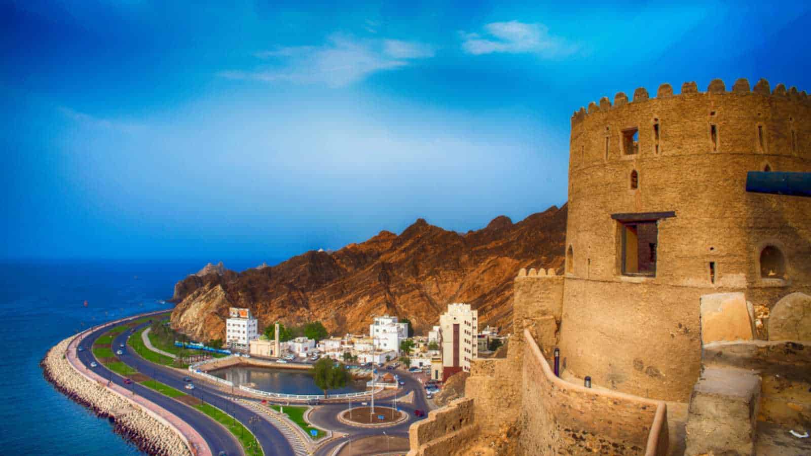 Landscap of Mutrah Corniche in Muscat, Oman
