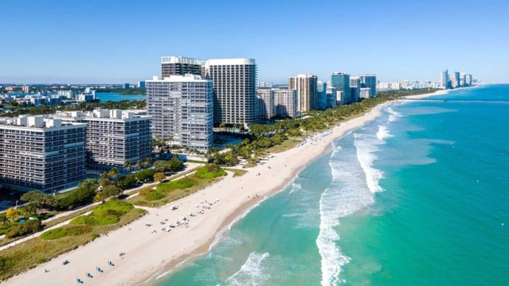 Aerial View of Surfside Beach Florida