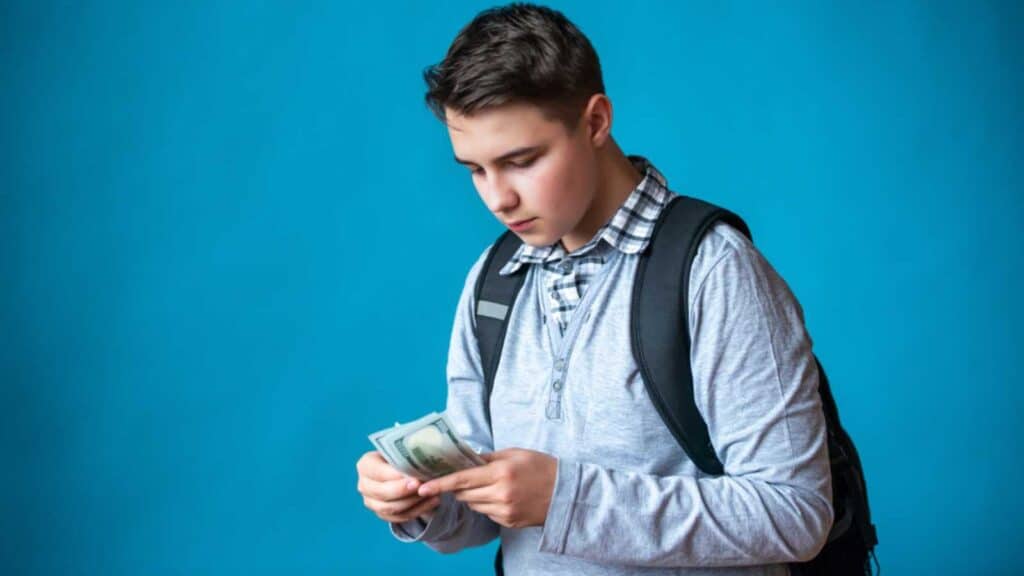Teen Boy with money
