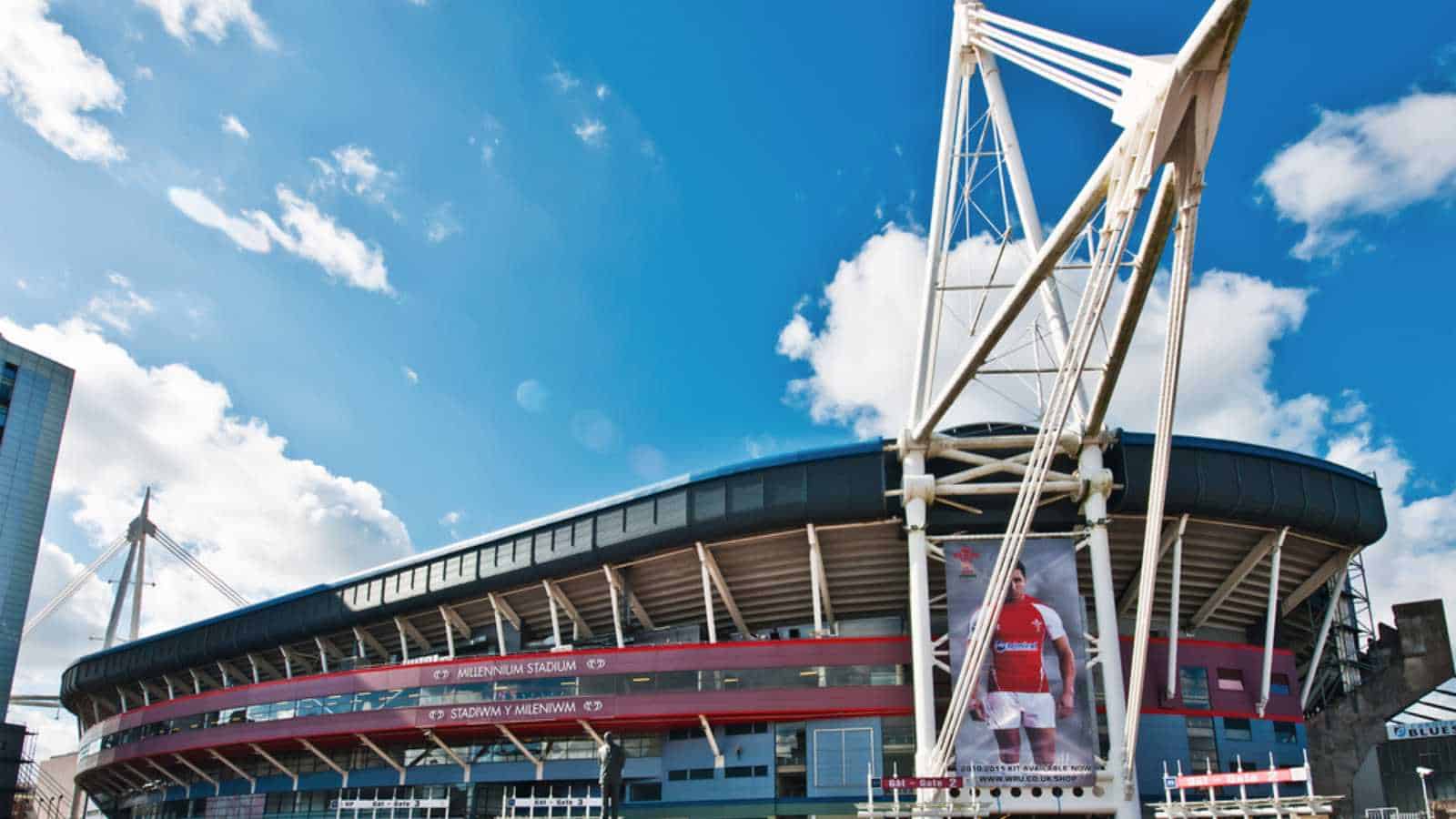 CARDIFF, UK - SEP 9: The Millennium Stadium, national stadium of Wales on September 9, 2010. The Engage Super League rugby season opens there, with Millennium Magic weekend on February 12th & 13th.