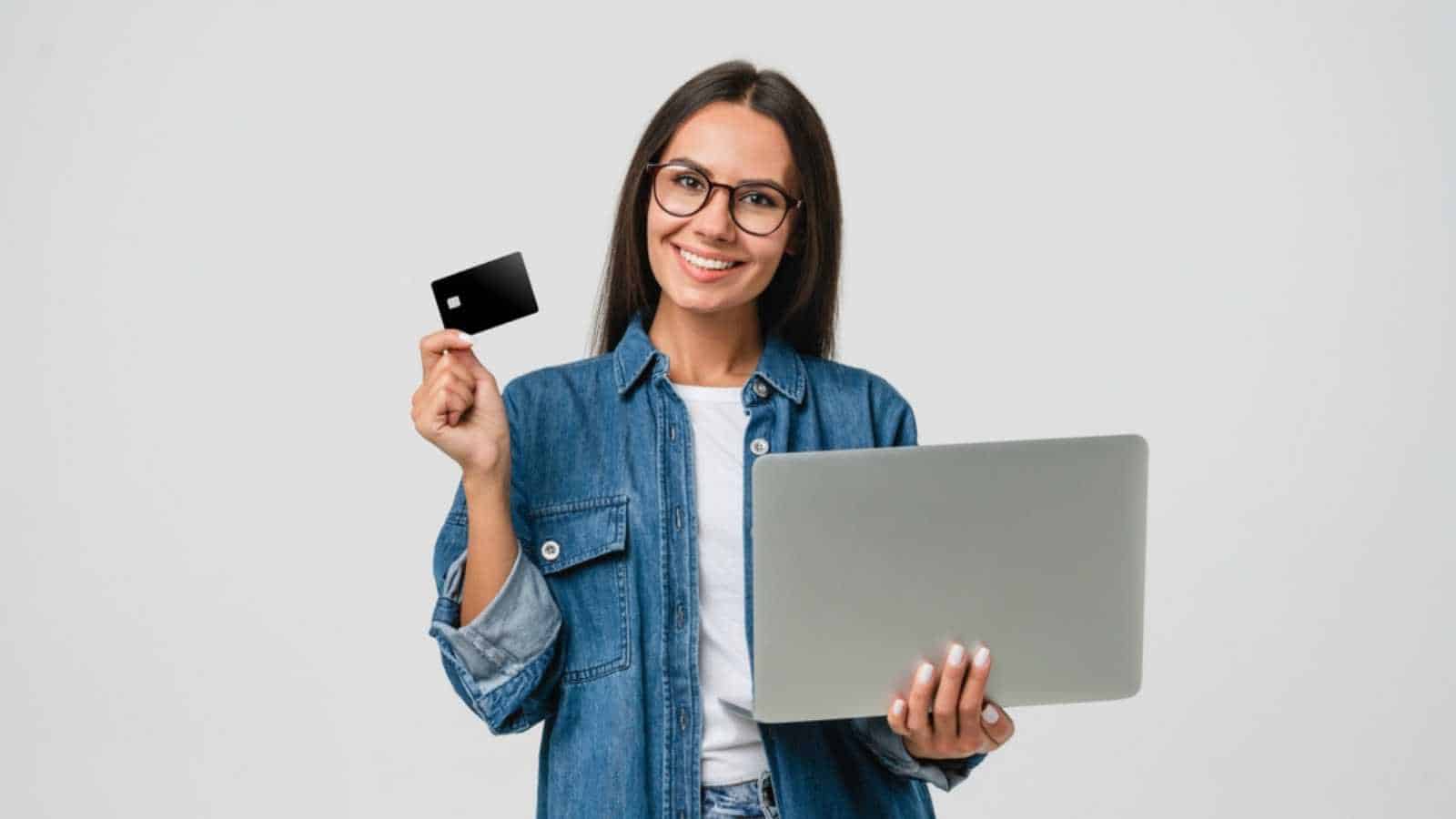 woman with Metal Credit Card