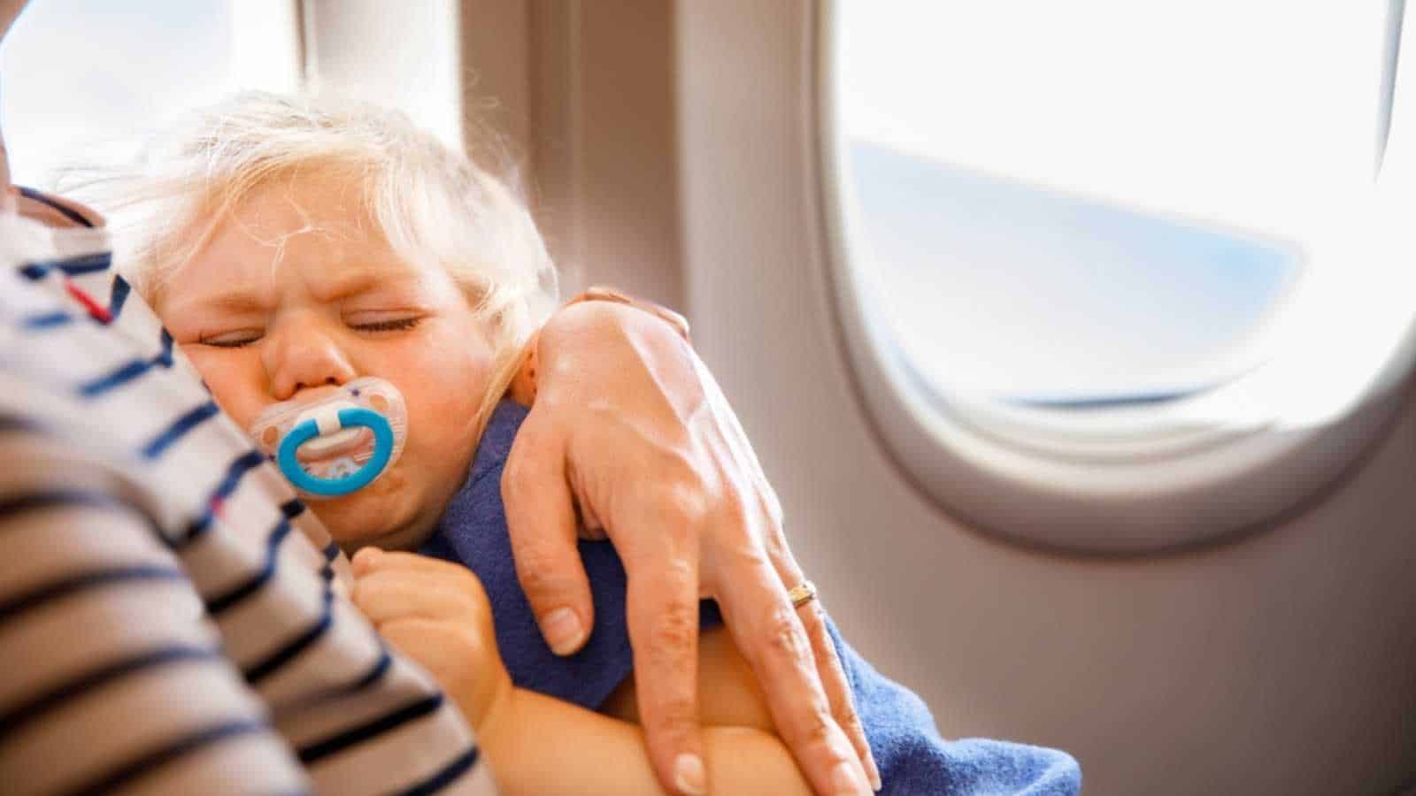 Baby crying in flight