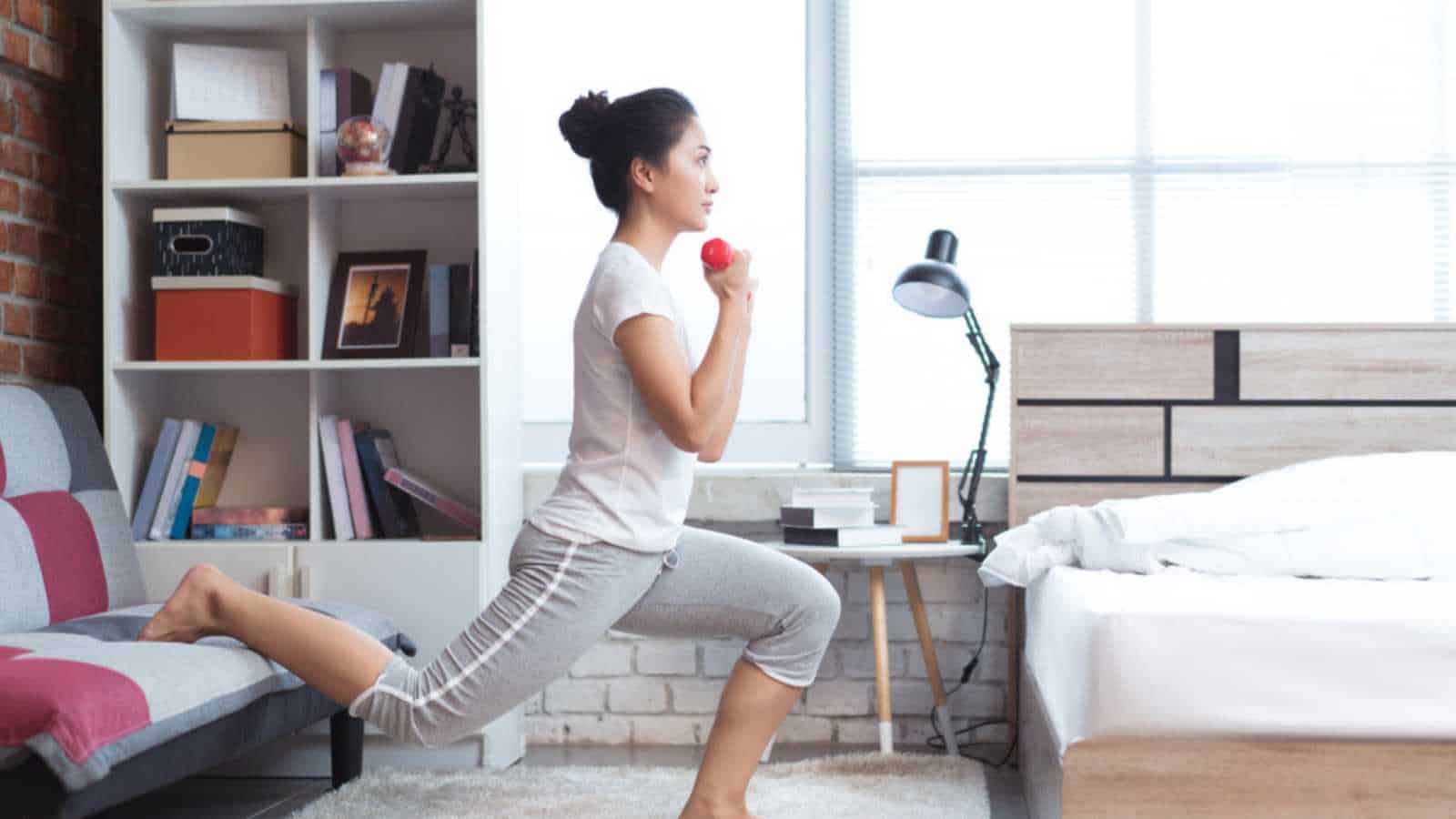 Woman doing Home Exercise