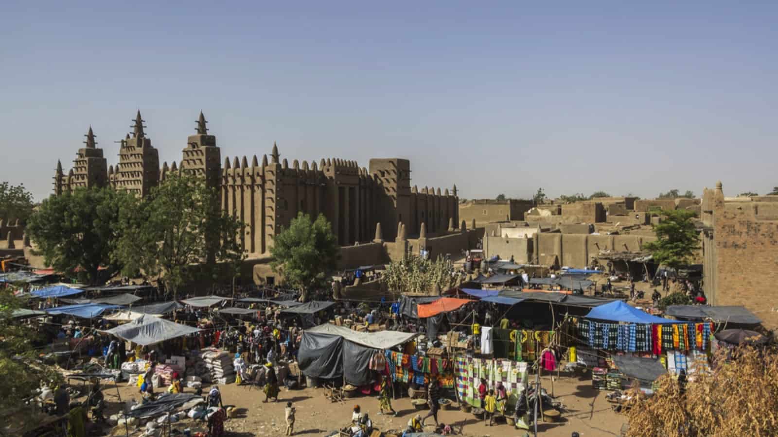 The great mosque and the market, Djenné, Mali