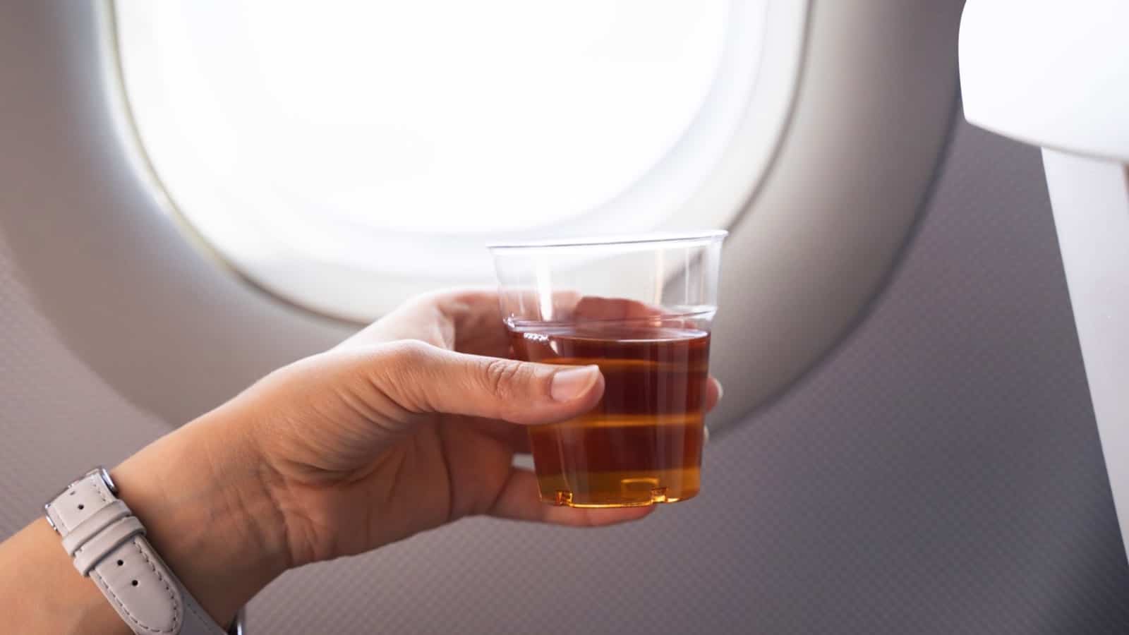 Drinking alcohol in plane