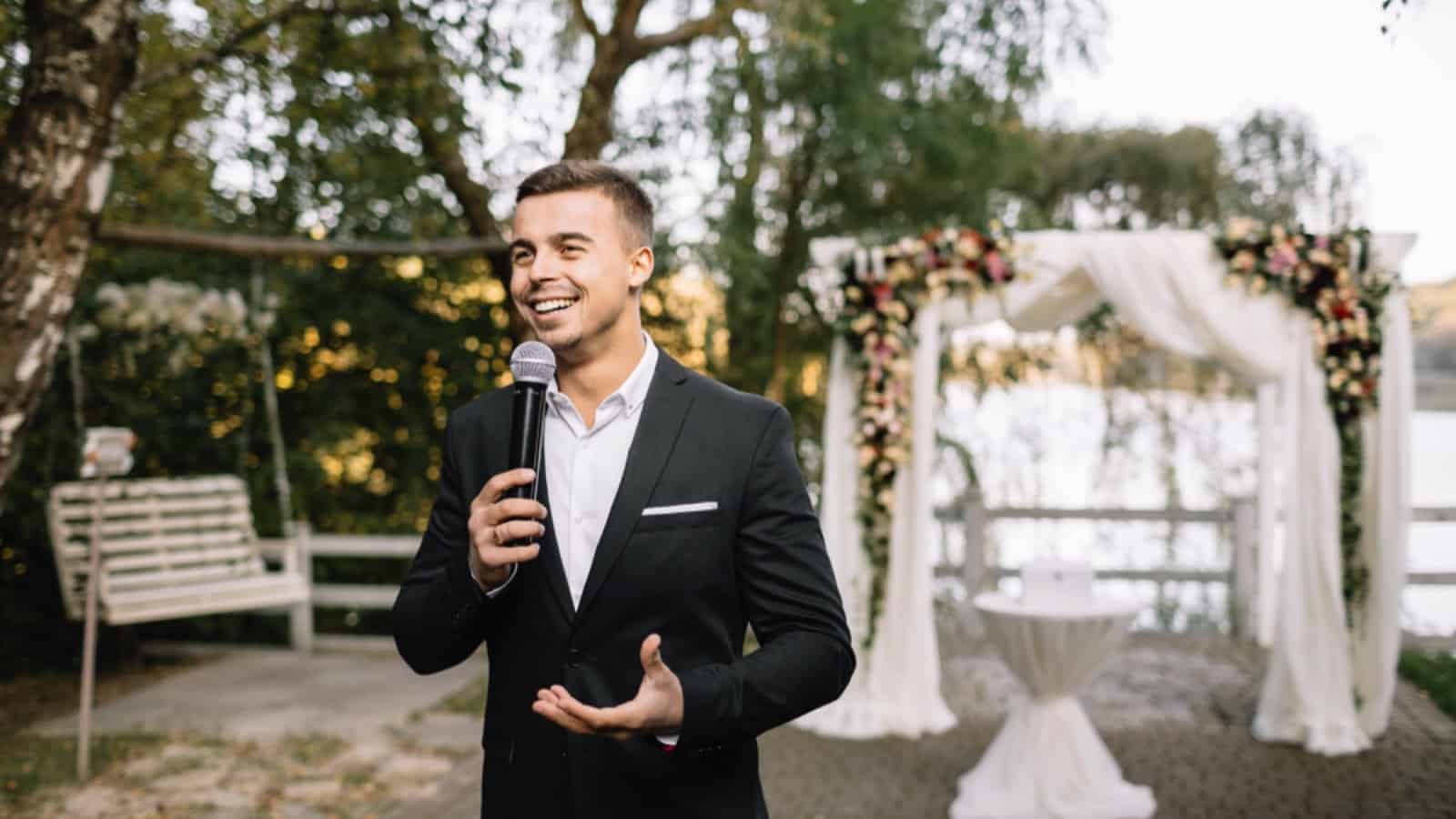 Man speech at wedding